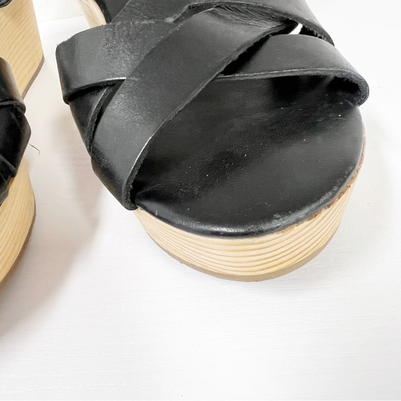 Elk Tresco Black Leather Clog Sandals 38 8 Tresko - Picture 7 of 8